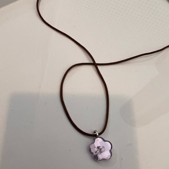 Swarovski Purple Heart Crystal Necklace - Picture 2 of 4